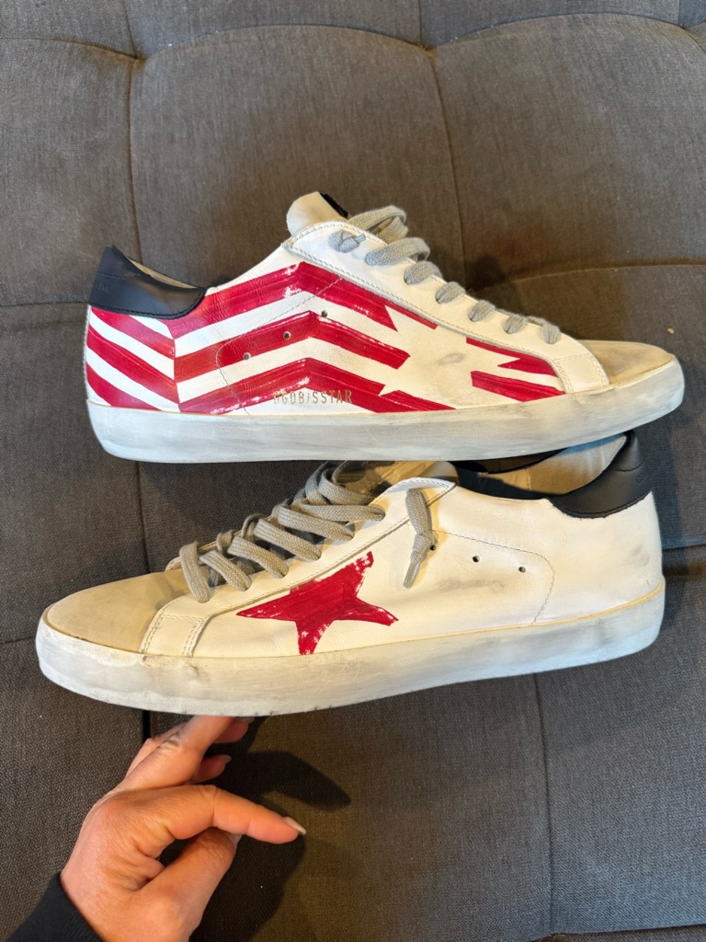 Golden Goose Superstar Sneakers 44 – White/Red Star – Made in Italy - Picture 3 of 7